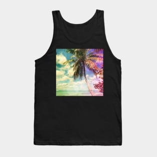 Prismatic Palm Tree on Isla Saona, Dominican Republic Tank Top